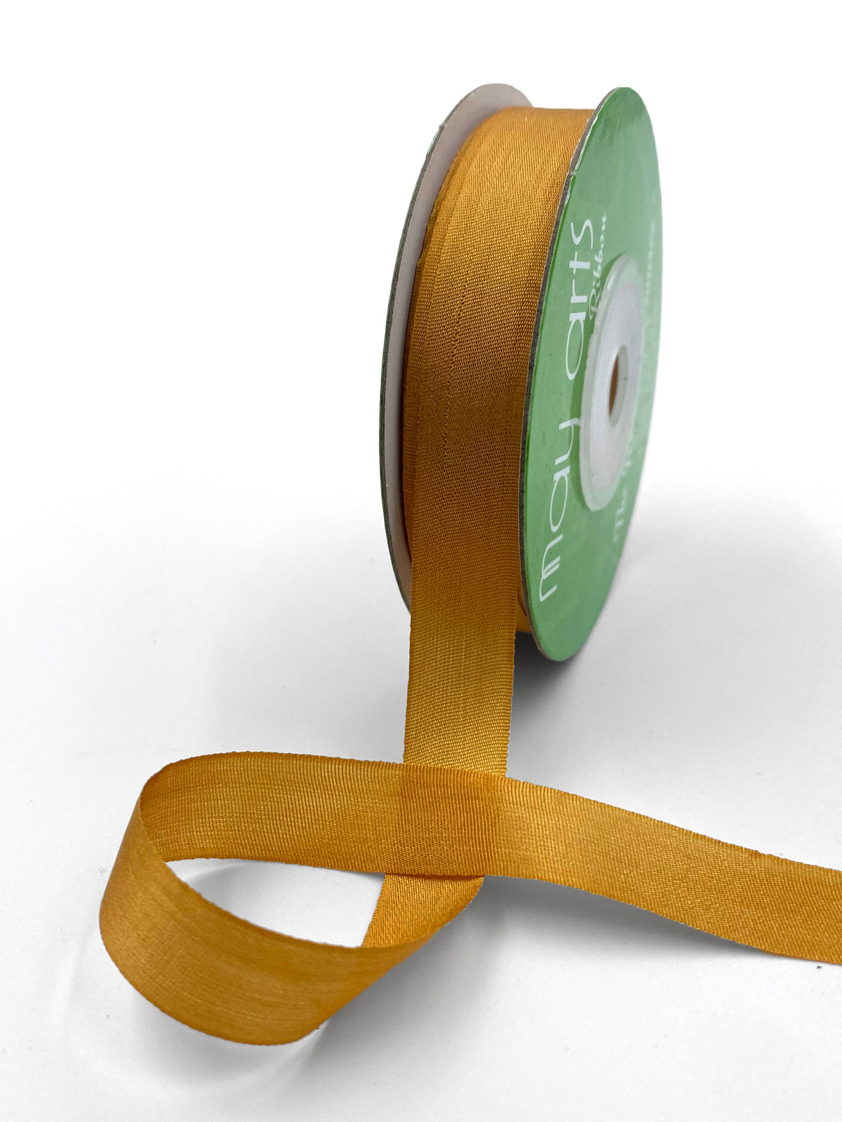 1/2" Rust Hand-Dyed Woven 100% Silk Ribbon