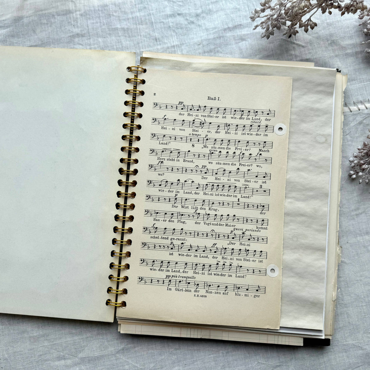 Vintage Mixed Media Journal - 9x12 inches