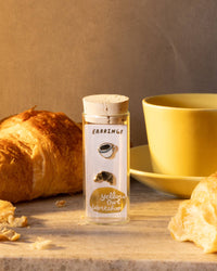 Croissant & Coffee Earrings | Mismatched Gold Studs