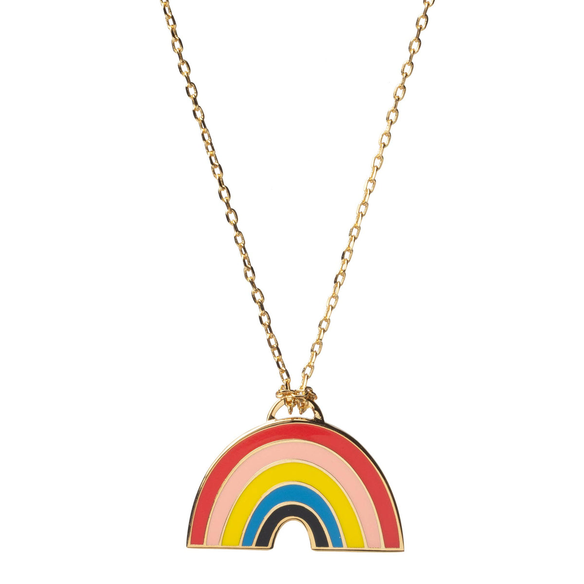 Rainbow Pendant Necklace | Pride LGBTQ Gold Jewelry Gift