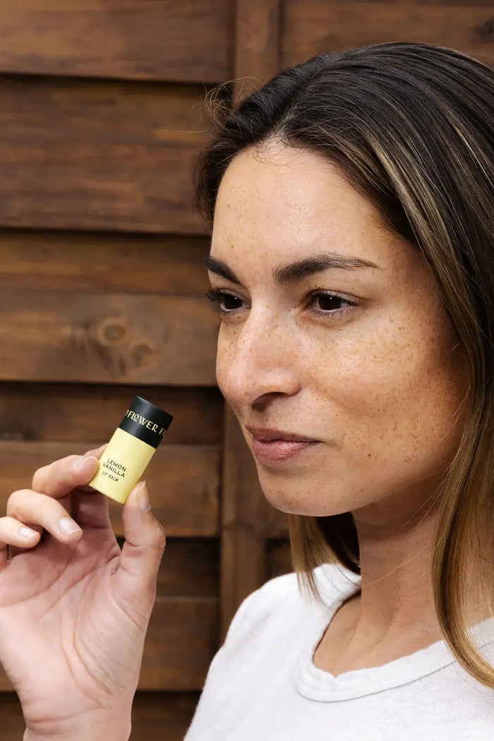 Lemon Vanilla Organic Lip Balm / 0.3 oz Biodegradable Tube🍋