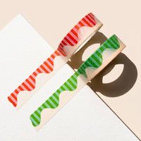 Wavy Stripes Washi Tape (Blue + Green)