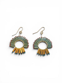 Twiggy glass and hematite earrings