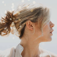 Minimal Imperfect Hoop Earrings - SMALL ORGANIC CIRCLE