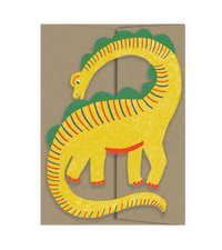 Yellow Dino  Playtime Collection - Die Cut Card