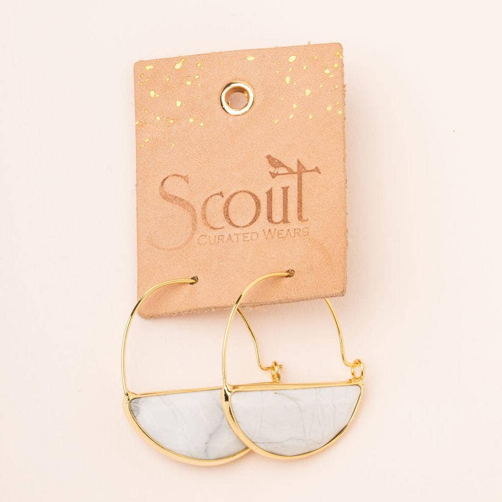 Stone Prism Hoop - Amazonite/Gold / Scout