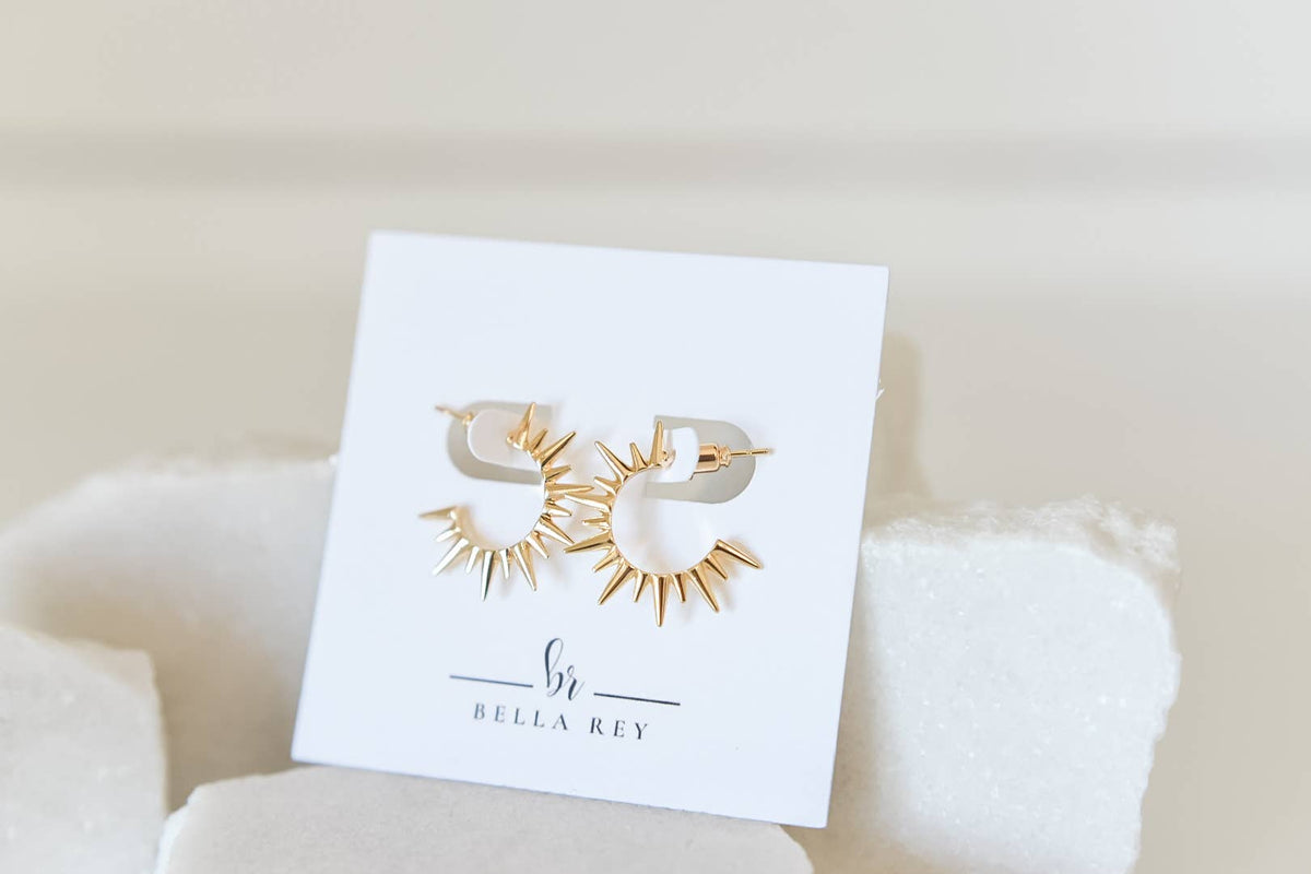 Mikel 18k Gold Stud Earrings / Bella Rey