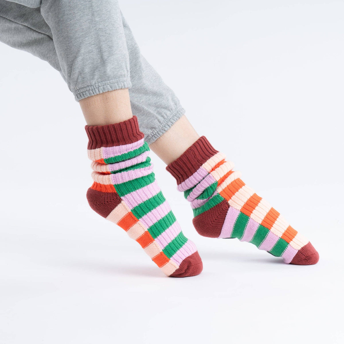 Super Stripe Knit House Socks