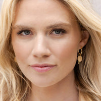 Interchangeable Charm Earring - Rose Quartz/Love/Gold / Scout