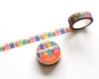 Whimsical Colorful Cats Washi Tape