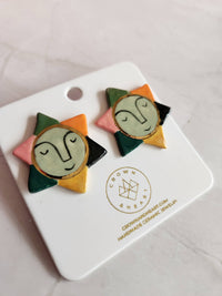Midcentury Sun Stud Earrings