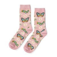 CURIO Butterfly & Caterpillar Crew Socks | Small