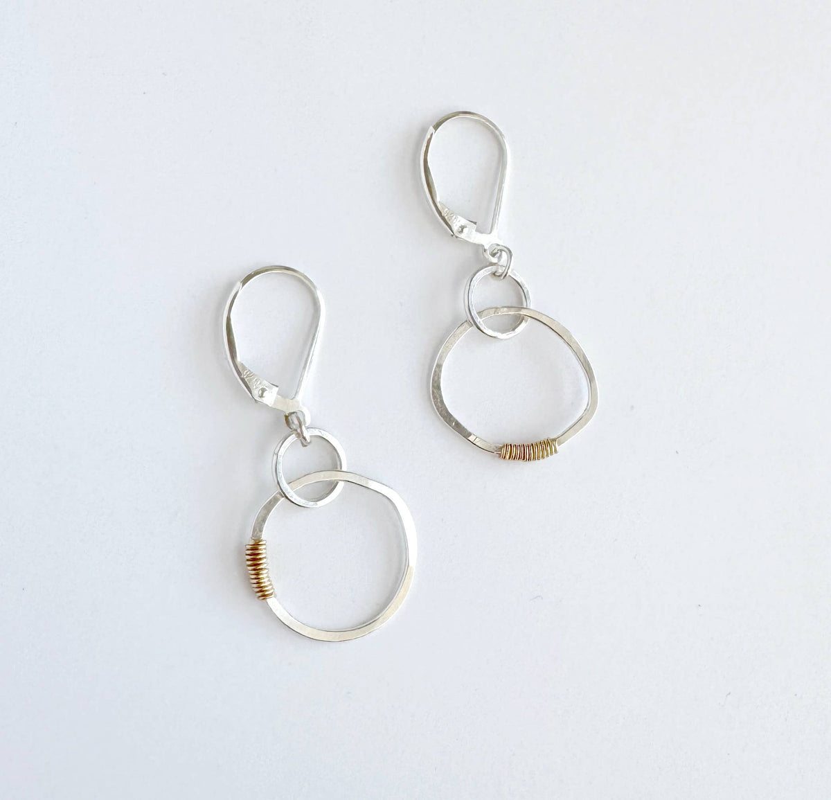 TRUST Earrings | dainty circles handmade sterling silver