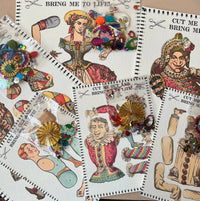 Paper Puppet Cut Out Art Cards