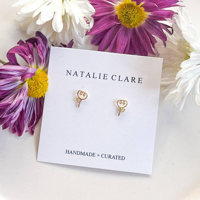 Tiny Tulip Stud Earring