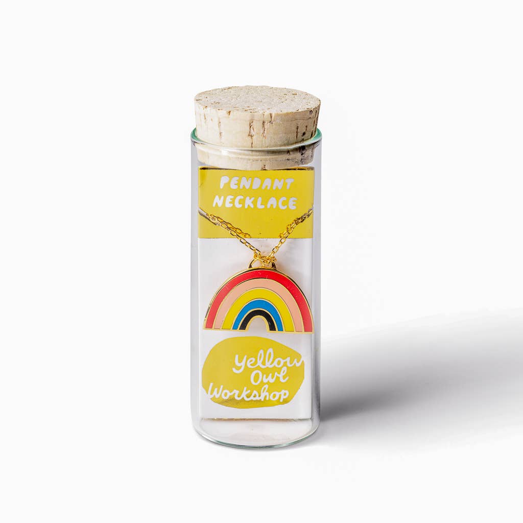 Rainbow Pendant Necklace | Pride LGBTQ Gold Jewelry Gift