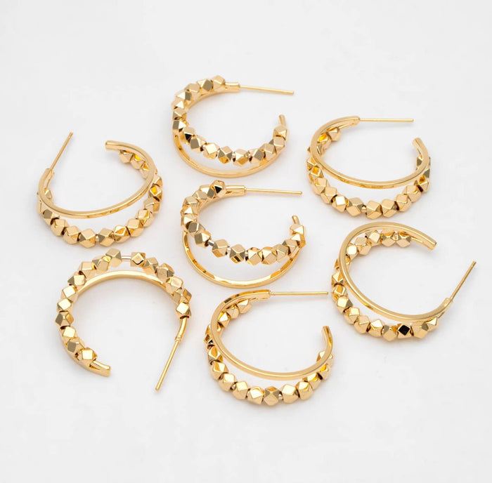 The Suri Hoop Studs 18k / Bella Rey