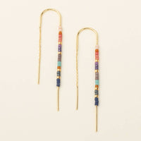 Chromacolor Miyuki Thread Earring - Dark Multi/Gold / Scout