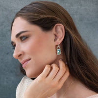 Good Karma Miyuki Frame Earring - Marine/Silver / Scout