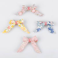 Floral Pattern Bow Hair Clips / Meri Meri