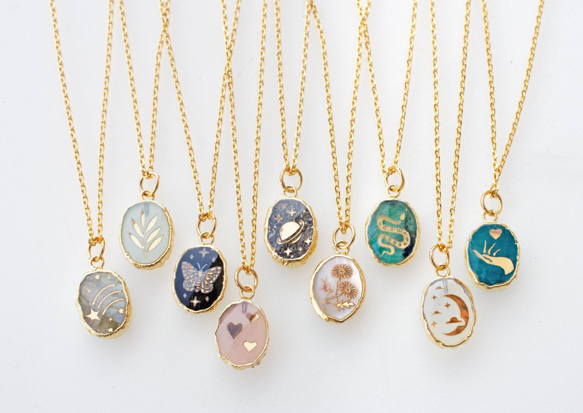 Gemstone Symbol Necklace / Jill Makes