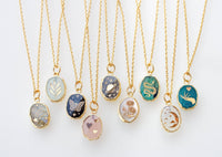 Gemstone Symbol Necklace / Jill Makes