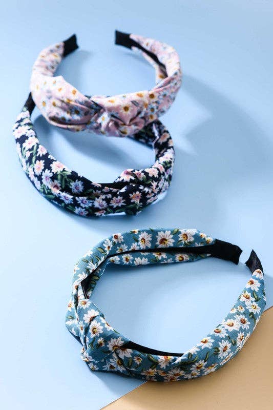 Flower print Knotted Hair Band - Gift for Her