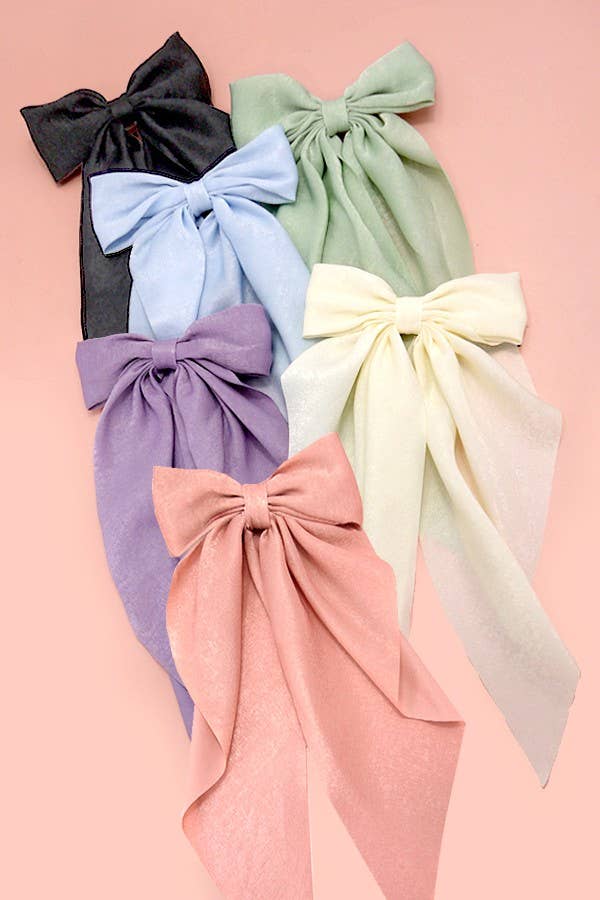 Organza Sheer Ribbon Hair Clips