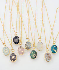 Gemstone Symbol Necklace / Jill Makes