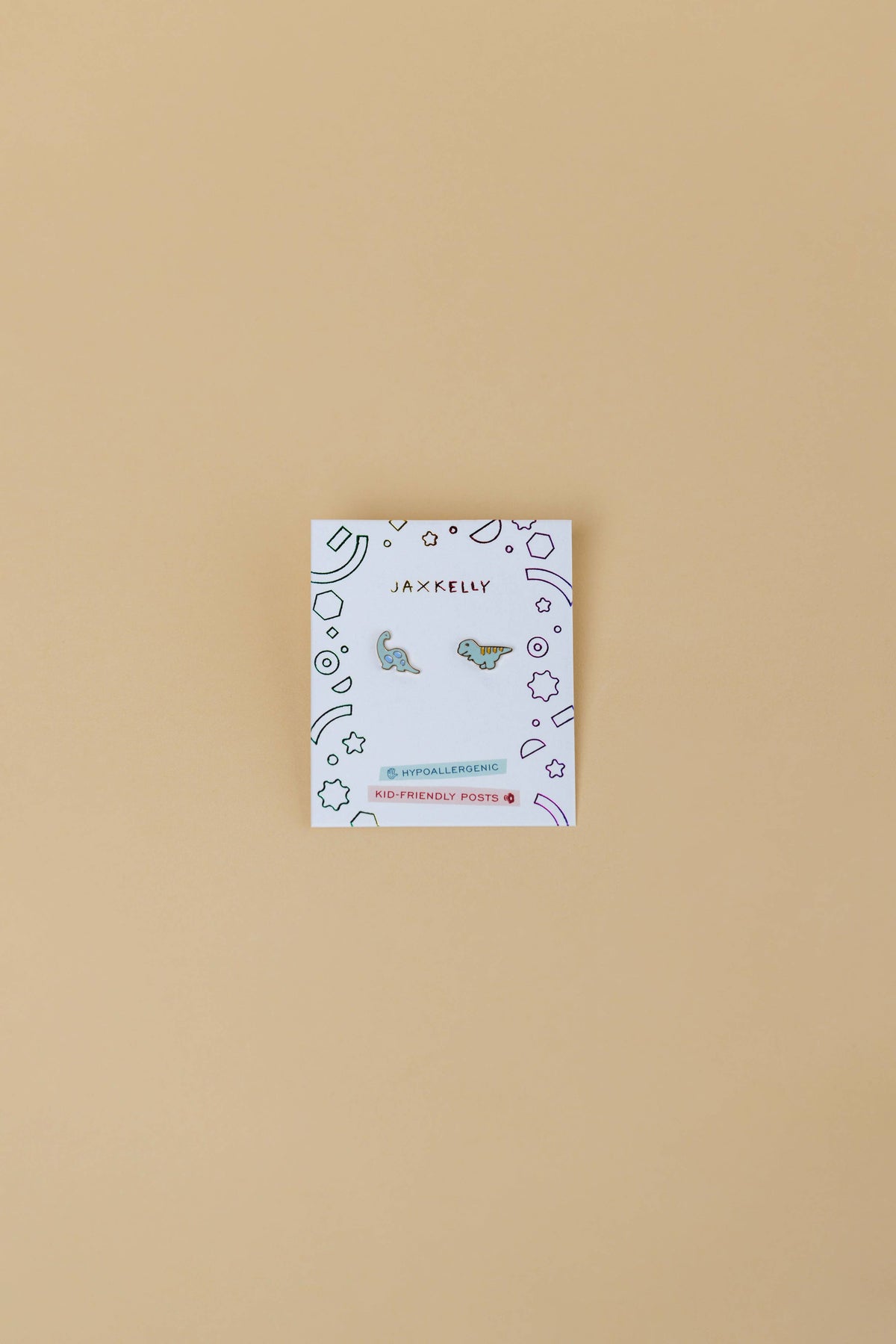 Dinosaur Enamel Flat Back Kids Earrings