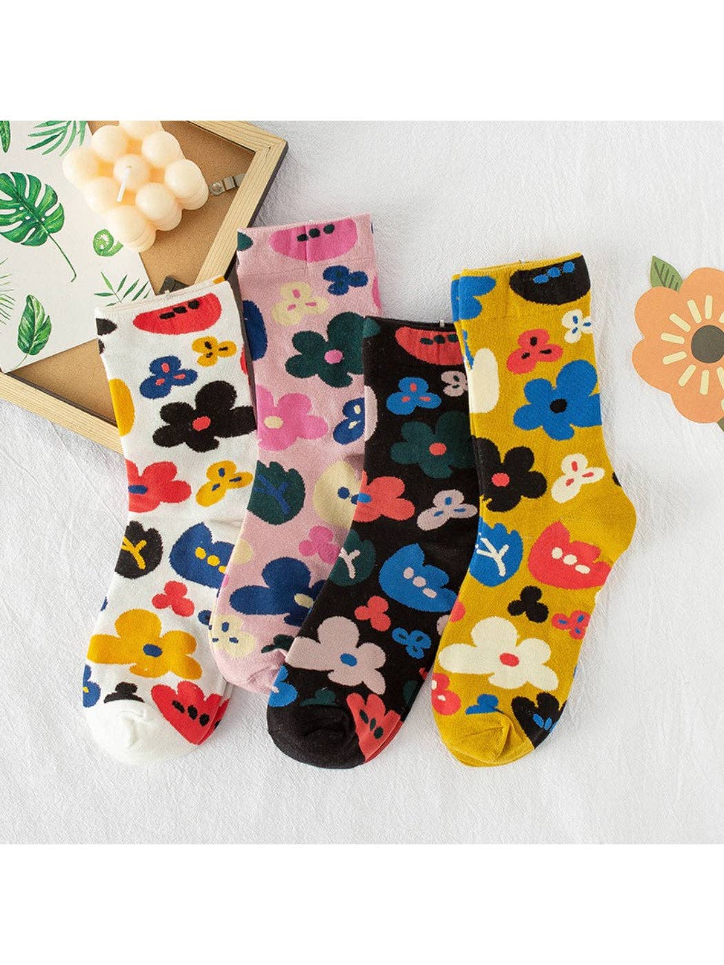 Rufia - Bloom Pop Art Crew Socks