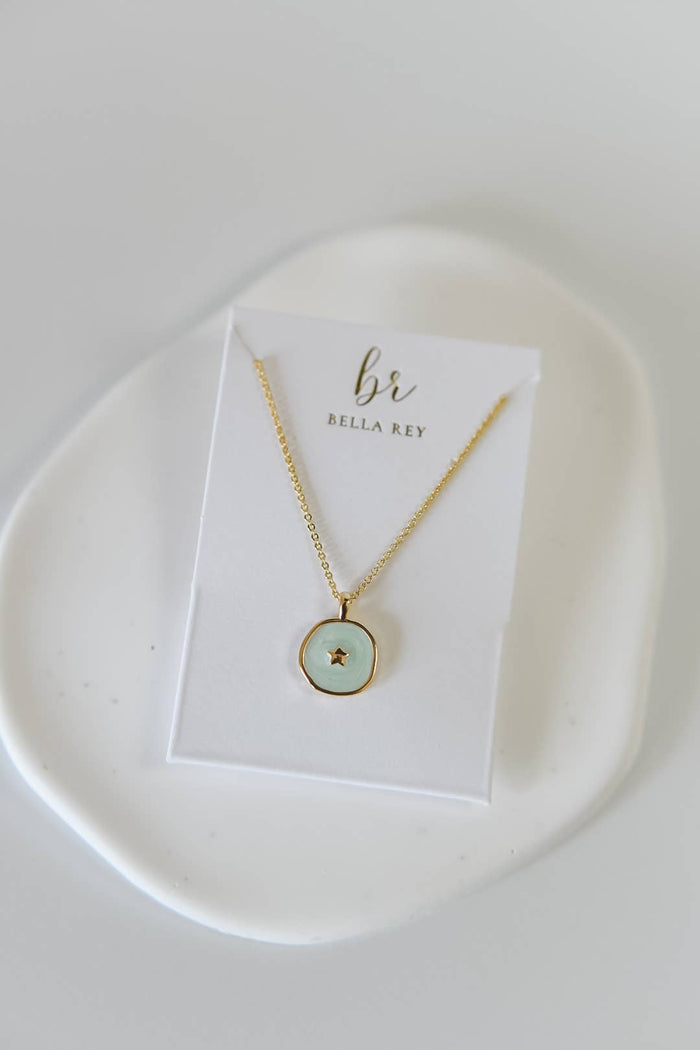 The Clara Dainty Star Charm Necklace 18k Gold Plated / Bella Rey