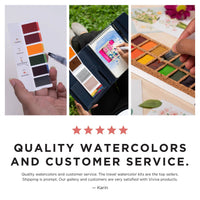 Metallic Colorsheets | 10 Watercolors | Portable Paint