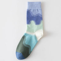Rufia -Morandi Color Gradient Patchwork Socks