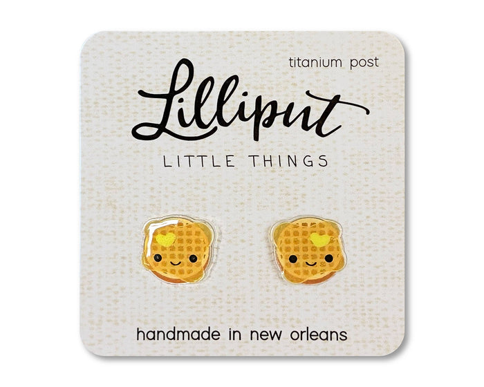 Kawaii Waffle Earrings / Lilliput