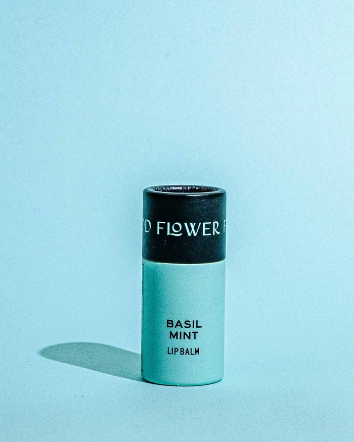 Basil Mint Organic Lip Balm / 0.3 oz Biodegradable Tube