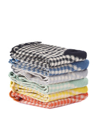 Rufia - Colorful Check Pattern Lace Socks: Orange / One Size