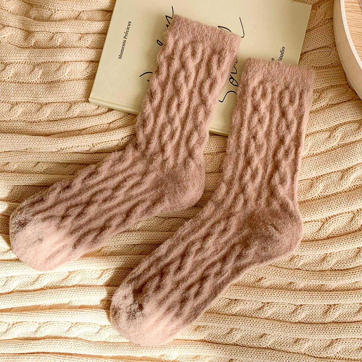 Candy Color Warm & Cozy Knit Socks