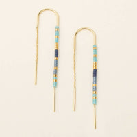 Chromacolor Miyuki Thread Earring - Cobalt Multi/Gold / Scout