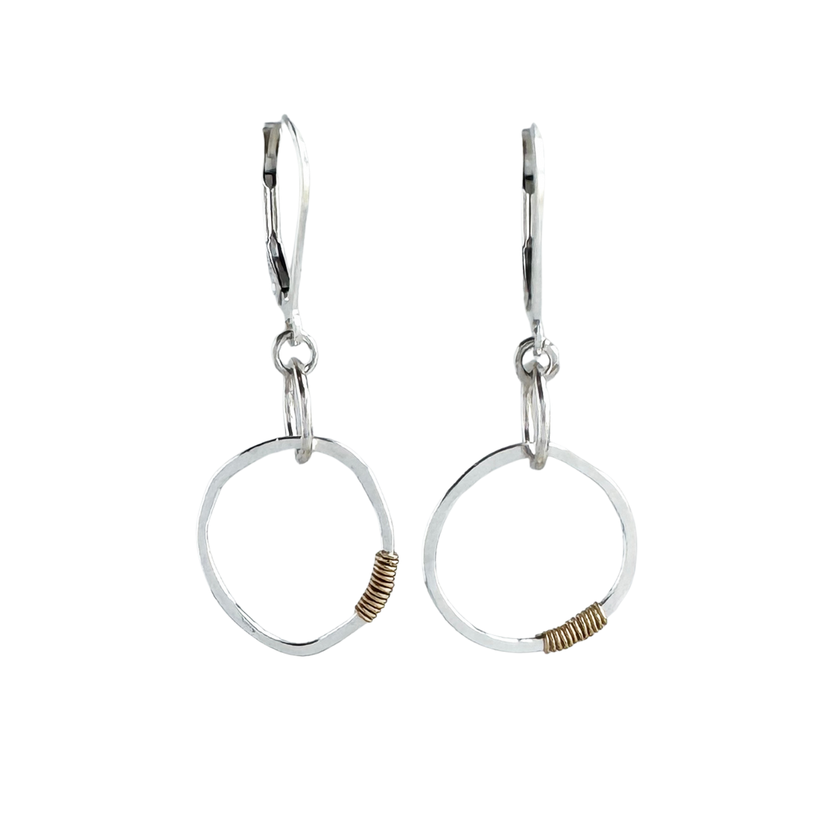 TRUST Earrings | dainty circles handmade sterling silver