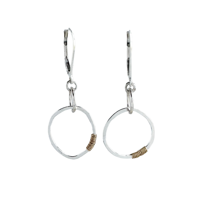 TRUST Earrings | dainty circles handmade sterling silver