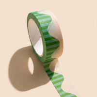 Wavy Stripes Washi Tape (Blue + Green)