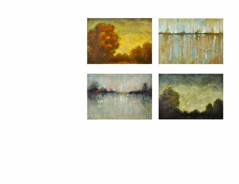 Dream Landscapes Notecard Set of 4 - Designed by Nancy Tobin