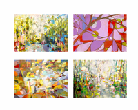 Abstract Note Cards (Set of 4) - Designed by Nancy Tobin