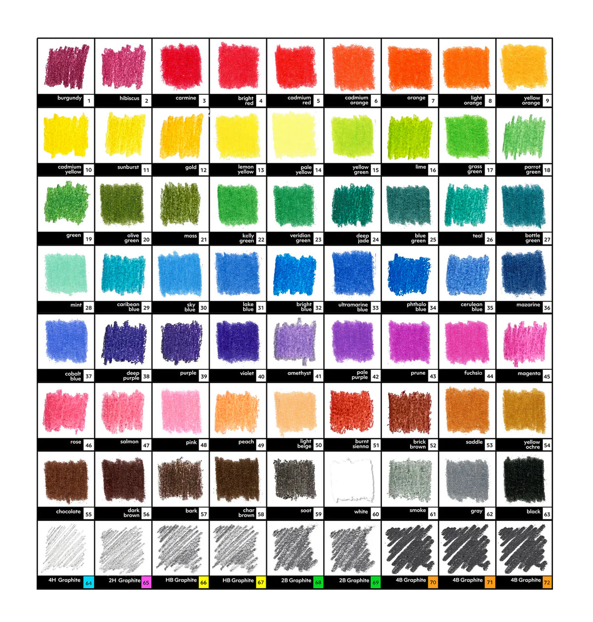 72 Lead Deluxe Drawing Set / With