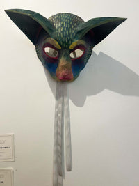 Green Cat - OOAK Mixed Media Mask