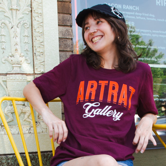 ArtRat Gallery Logowear Cotton T-Shirt - Maroon