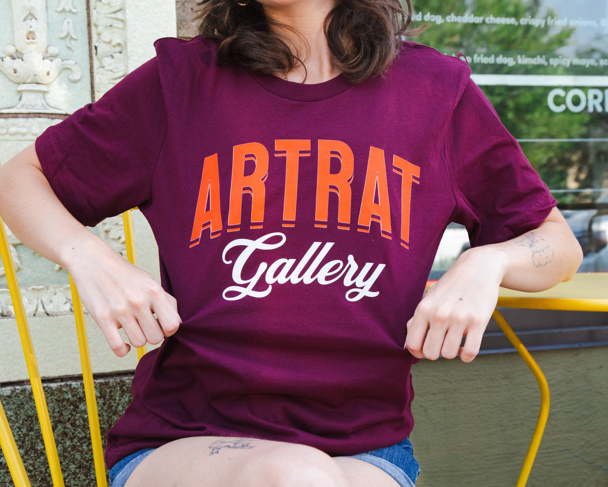 ArtRat Gallery Logowear Cotton T-Shirt - Maroon