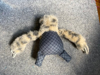Sluggo Sloth (Gray Trousers)  - OOAK Handmade Soft Sculpture - Cute Animal by Artist Sadie Rothenberg
