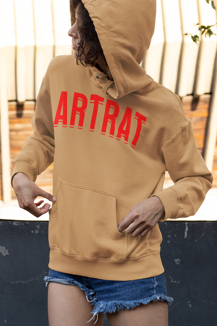 ArtRat Logo Hoodie in Soft Jerzees Pecan